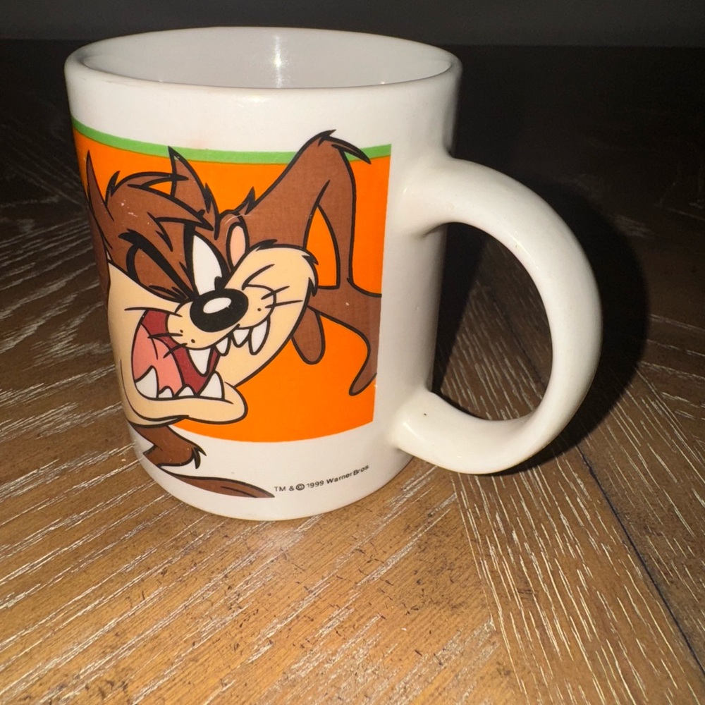 Vintage 1999 Taz the‎ Tasmanian Devil Coffee Mug Looney Tunes Warner Bros. Cup